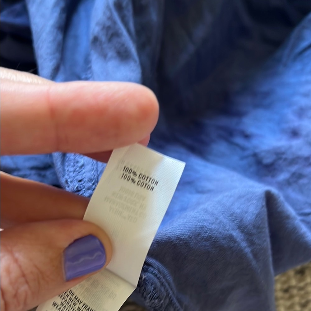 Aerie Blue Tie Dye Tiered Mini Skirt - Picture 6 of 7